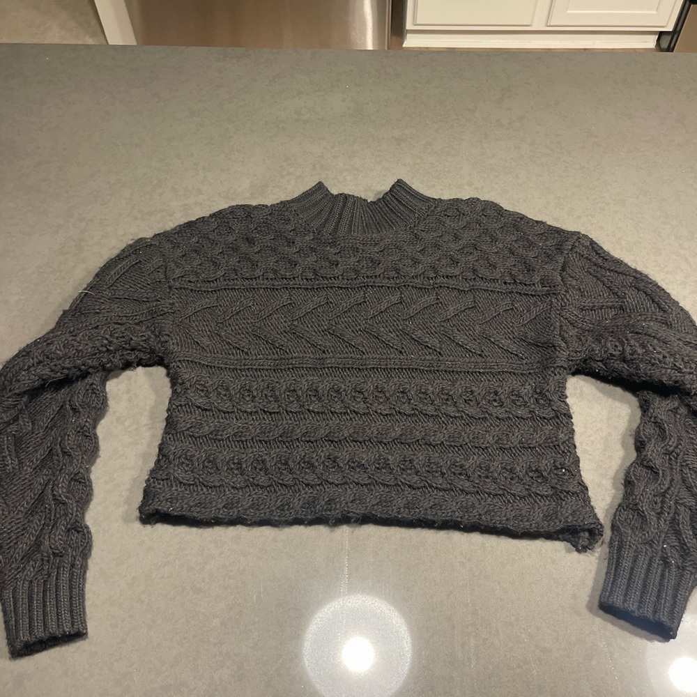 Forever 21 Black Cable Knit Sweater